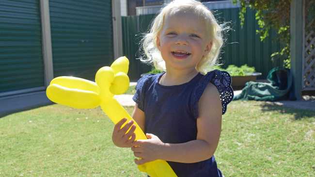 HAVING FUN: Maddie Lankowski enjoyed all the fun activities at the Kath Dickson Family Fun Day. Picture: Emily Bradfield