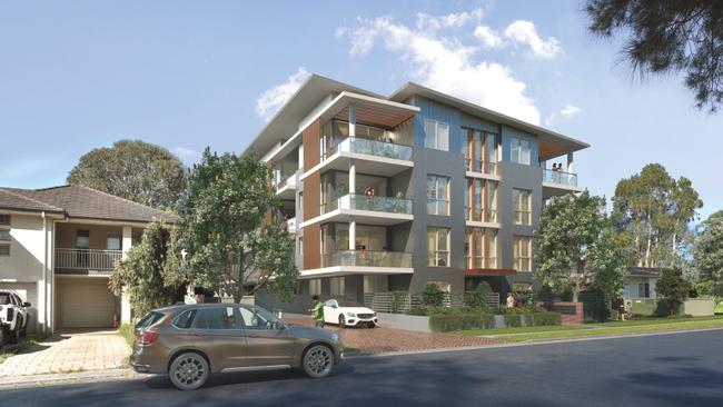 A development application has been submitted for an apartment block with 25 residential units.