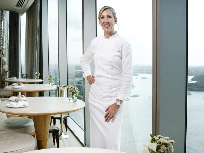 Australia's most in-demand chef, Clare Smyth, at her Sydney restaurant Oncore inside Crown at Barangaroo. Picture: Richard Dobson