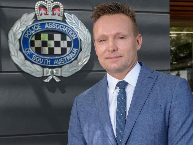 Wade Burns, newly elected deputy president of the Police Association, January 27, 2022. Picture: Brenton Edwards