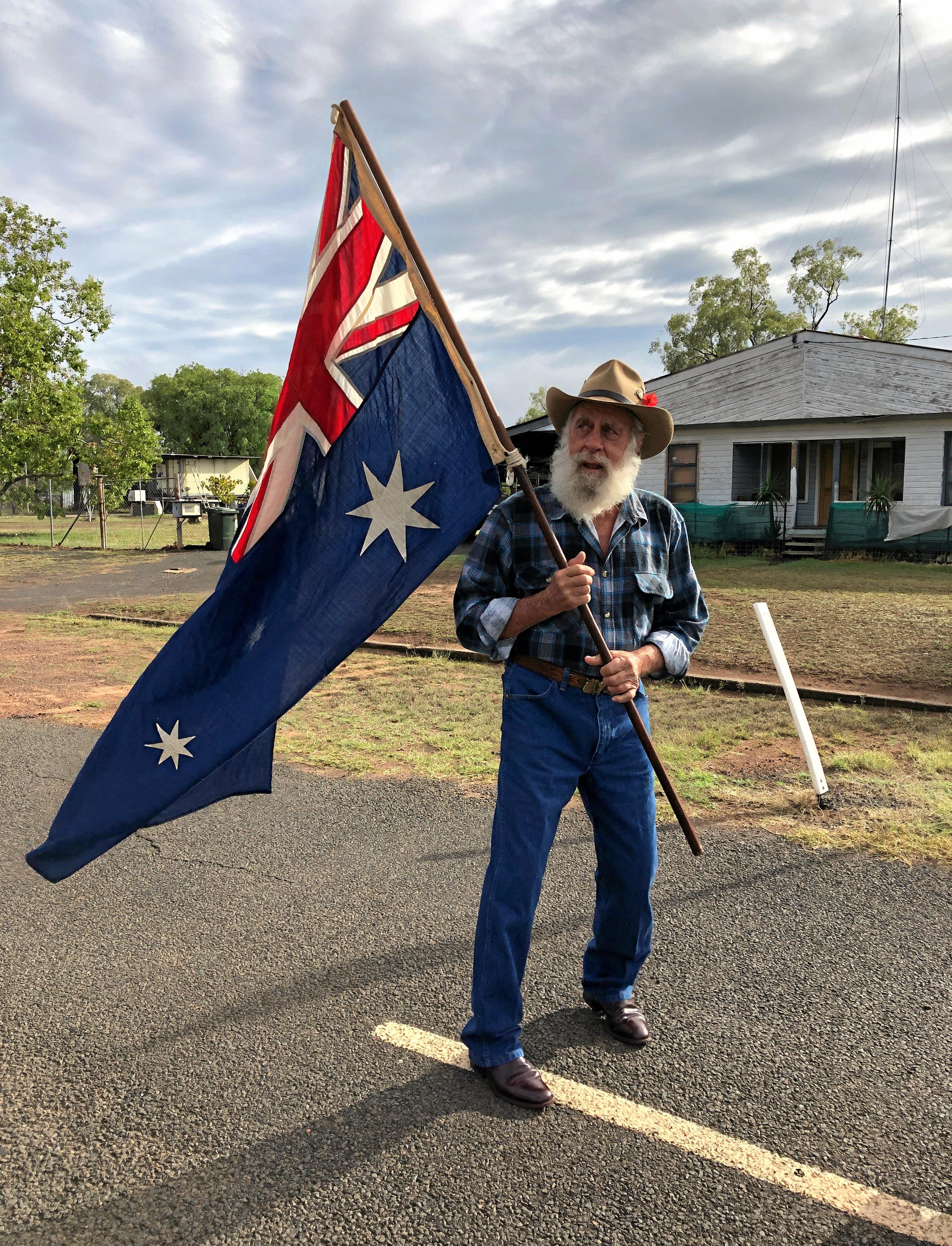 Anzac Day march and service at Amby. Picture: Jorja McDonnell