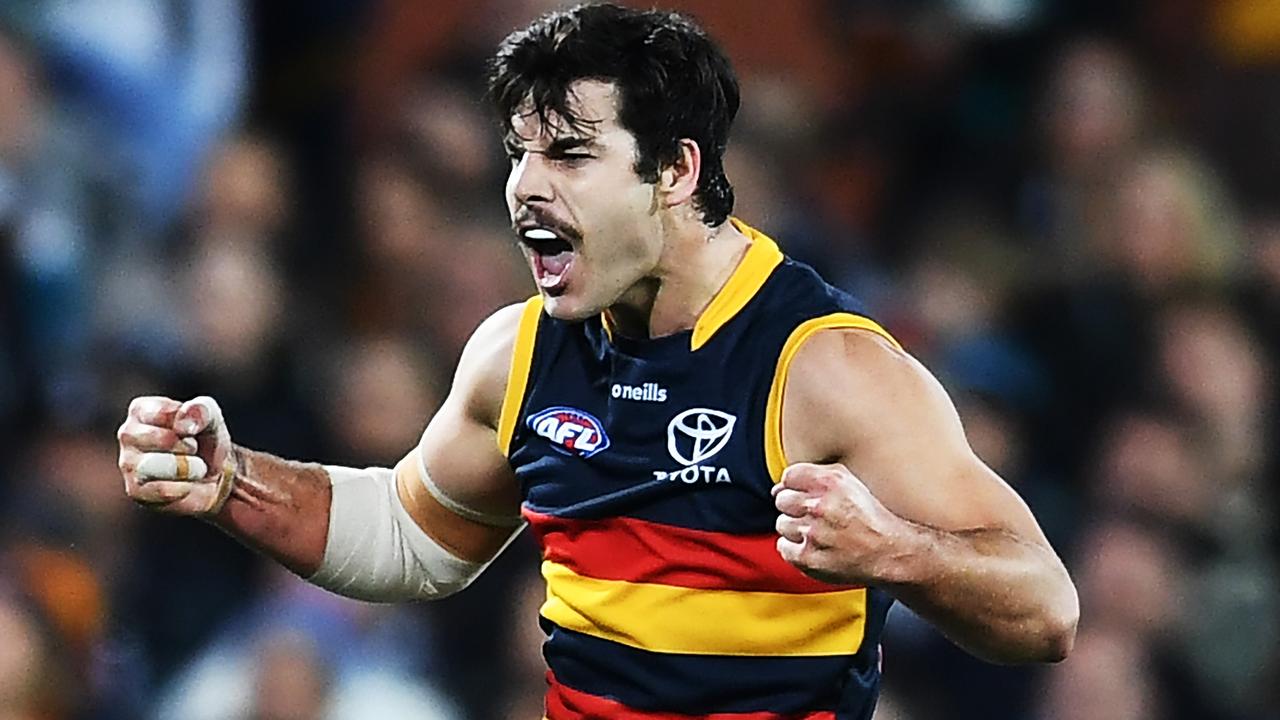 Adelaide expects hulking forward Darcy Fogarty to get through training this week and be available for Thursday night’s clash with Carlton. Picture: Mark Brake / Getty Images