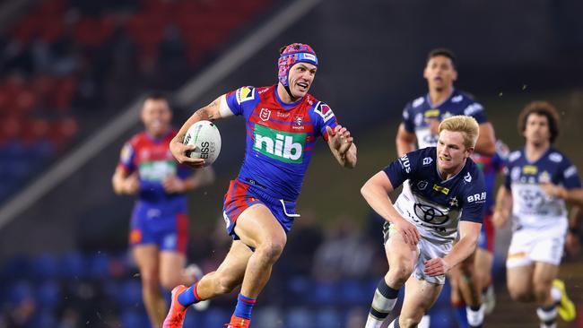 Kalyn Ponga has struggled with injury in recent years, but looked good in his return for the Knights. Picture: Getty Images.