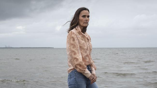 Paul Green’s widow Amanda near her home in Wynnum on Friday: ‘I never once doubted that we would spend the rest of our lives together’. Picture: Russell Shakespeare