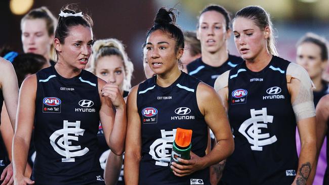 Carlton won only two games last season and Vescio writes every loss left her and her teammates feeling “empty”. Picture: Getty Images