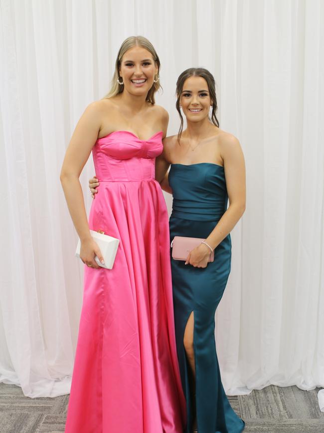 Eliza Parker and Abigail Williams at their Year 12 formal at The Range on Dec 1.