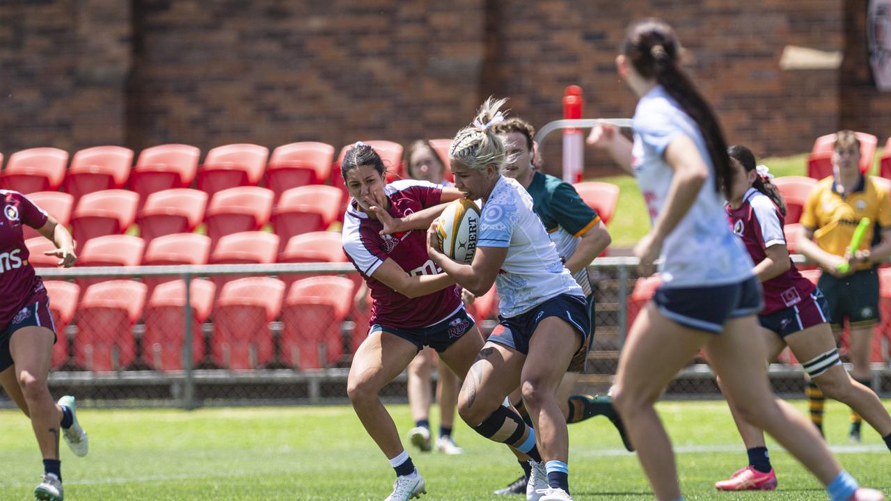 Damita Betham of New South Wales Waratahs as Downs Rugby host Next Gen 7s at Toowoomba Sports Ground, Saturday, October 12, 2024. Picture: Kevin Farmer