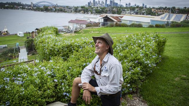 Ranger Guillermo Lunardi on Cockatoo Island. Picture: John Feder