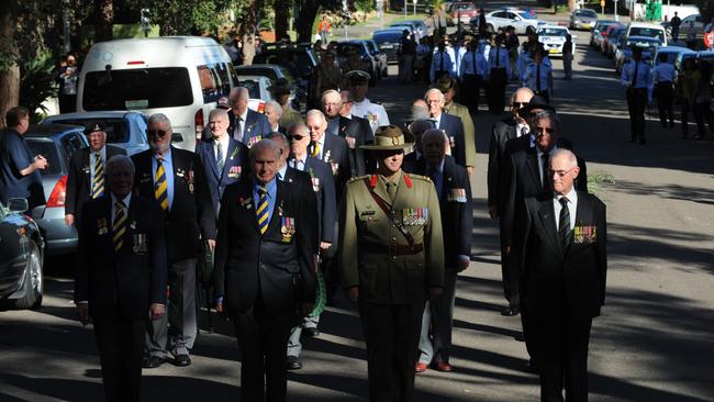 The Epping RSL sub-branch’s traditional march on the Sunday before Anzac Day in 2013.