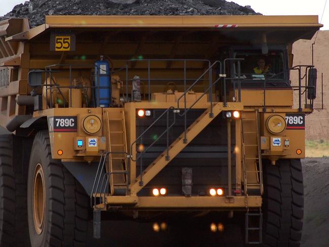 Mining truck at Coal Haul Pak, Curragh Mine, Queensland.