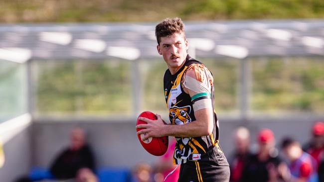 Former Tiger Jordan Lane could also return via the development league against Launceston after an injury riddled pre-season. Photo: Anthony Corke