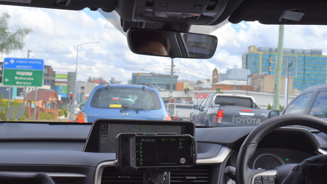 A test drive with the new technology used in the Ipswich Connected Vehicles Pilot.