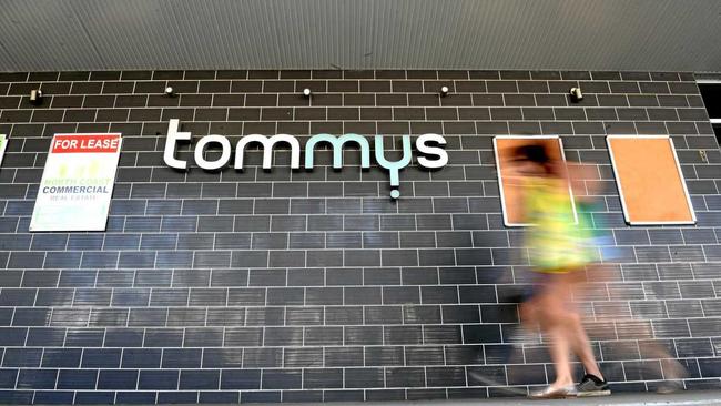 Tommys is among the most recent businesses to close its doors in Lismore's CBD. Picture: Marc Stapelberg