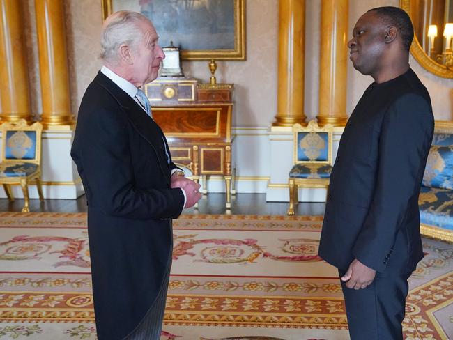 The monarch also met with Tanzania’s High Commissioner, Mbelwa Kairuki. Picture: Getty Images