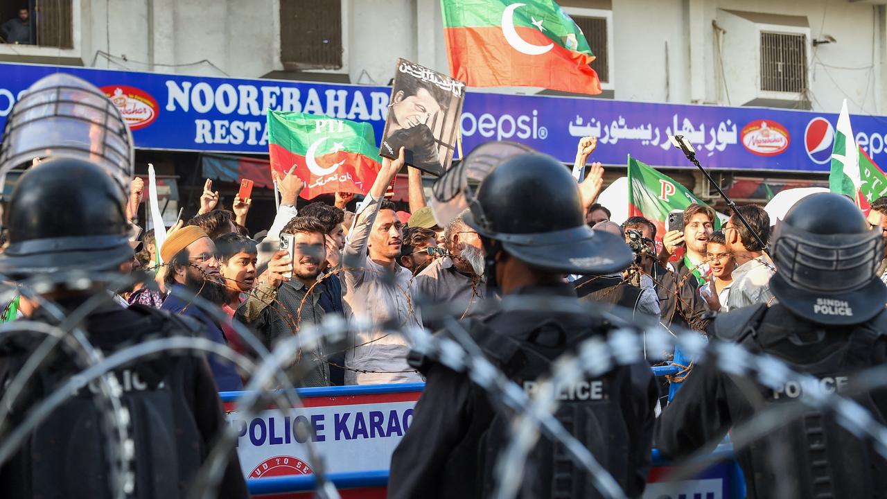 Pakistan police warned on February 11 they would come down hard on illegal gatherings. Picture: AFP