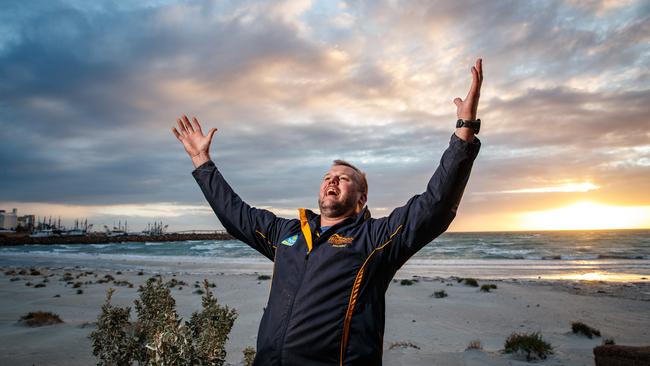 Michael Byrne, manager of the Wallaroo Holiday Park, is celebrating the end of regional travel restrictions from Monday. Picture: Matt Turner.