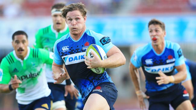 Michael Hooper will be a key part of the Waratahs’ hopes of a shock win in Dunedin. Picture: Mark Evans