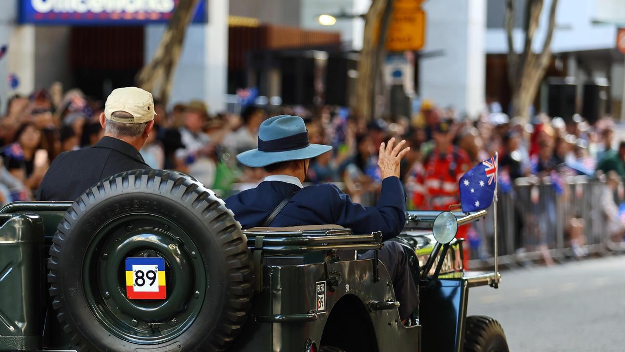 Thousands of people attended the Anzac Day Parade in Brisbane. Picture: NCA NewsWire/Tertius Pickard
