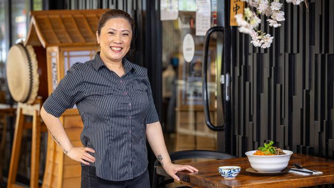 Kim Ta at Mobara Japanese and Ipho Vietnamese Restaurant in Salisbury, a favourite of the local military. Picture: Emma Brasier