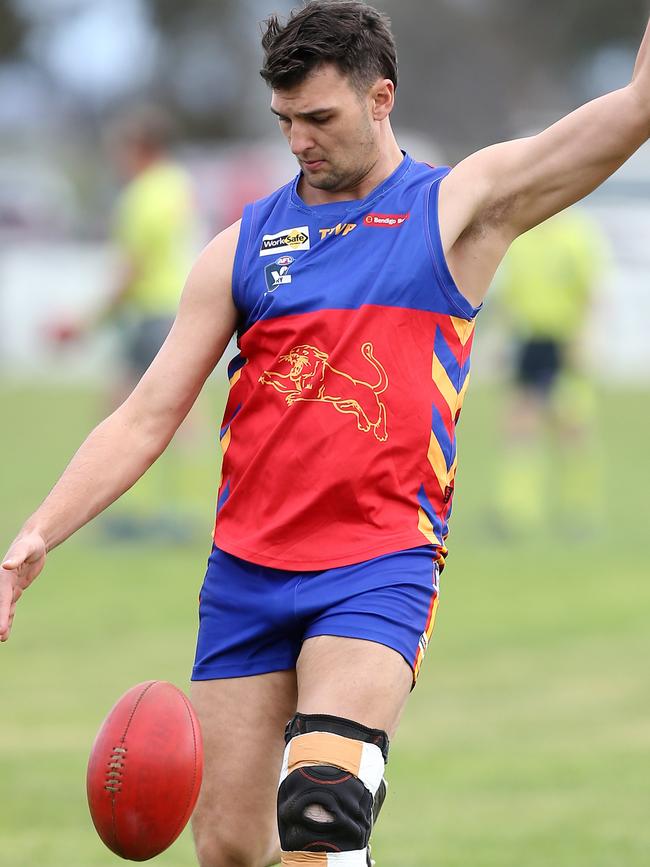 Marong’s Brandyn Grenfell has kicked 10 goals or more in five games this year. Picture Yuri Kouzmin