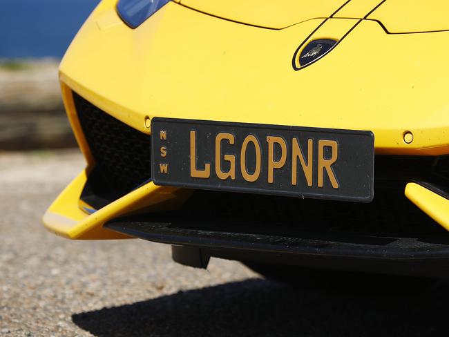 WEEKEND TELEGRAPH - 16/9/20Barrister Peter Lavac pictured at Palm Beach with his Lamborghini with rego plates "LGOPNR" . Picture: Sam Ruttyn