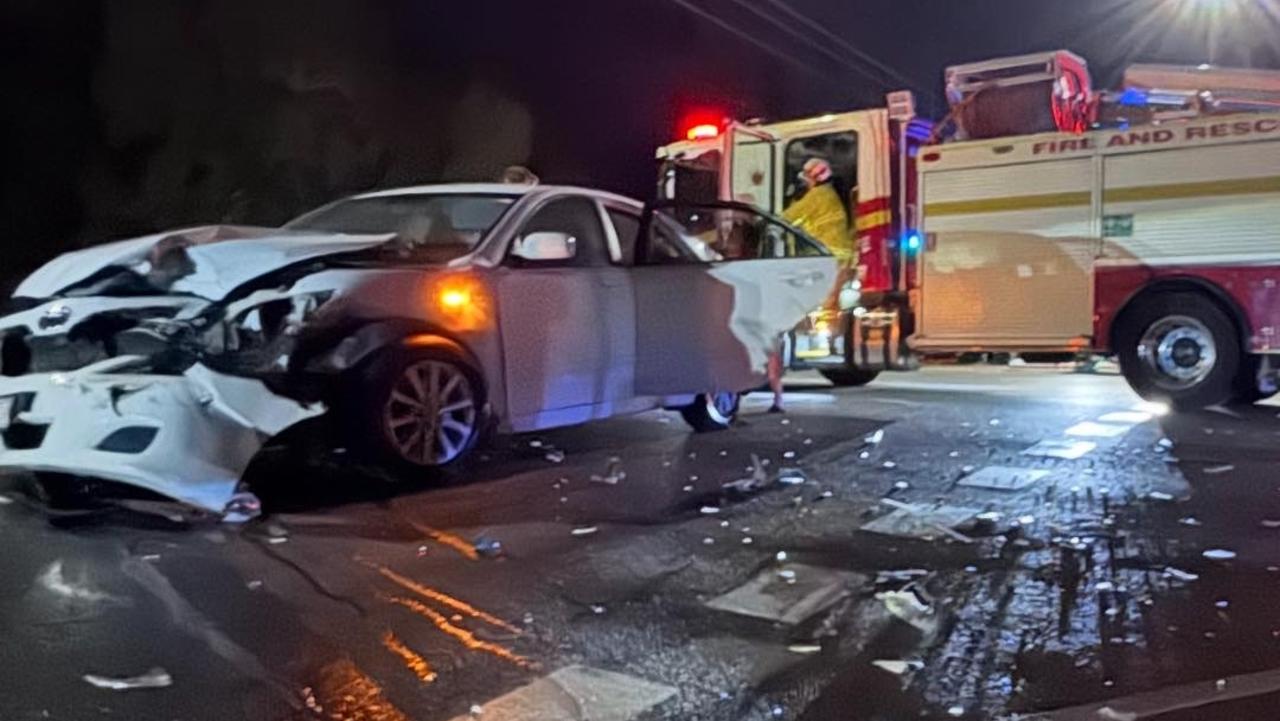 Five hurt in two crashes, roof fall
