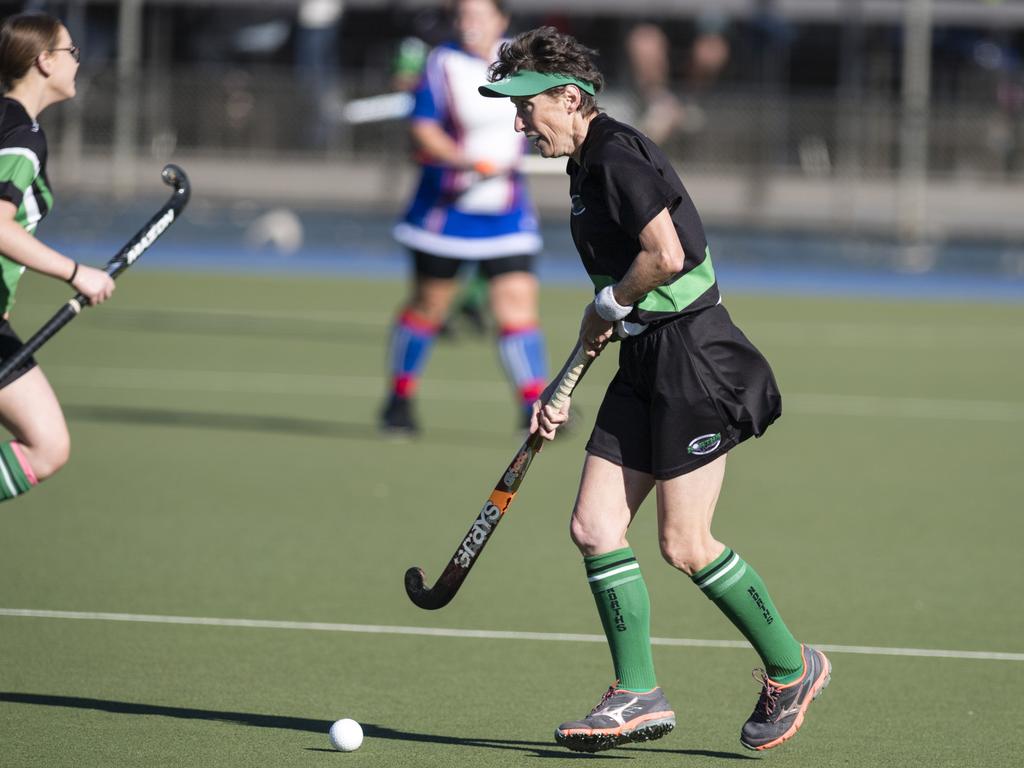 Judy Russell of Norths against Rangeville in A4 women Presidents Cup hockey final. Picture: Kevin Farmer.