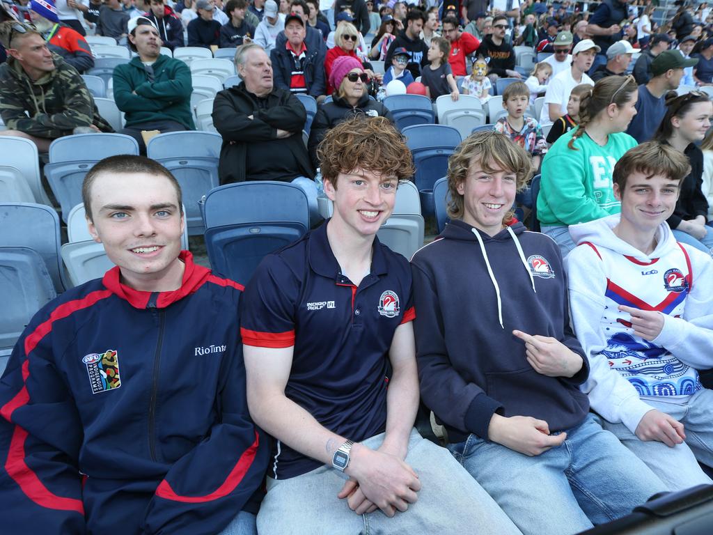 GFNL Grand Finals. People.. Archie Bee, Owen Southon, Jordie Stone and Kye Perrett. Picture: Mike Dugdale