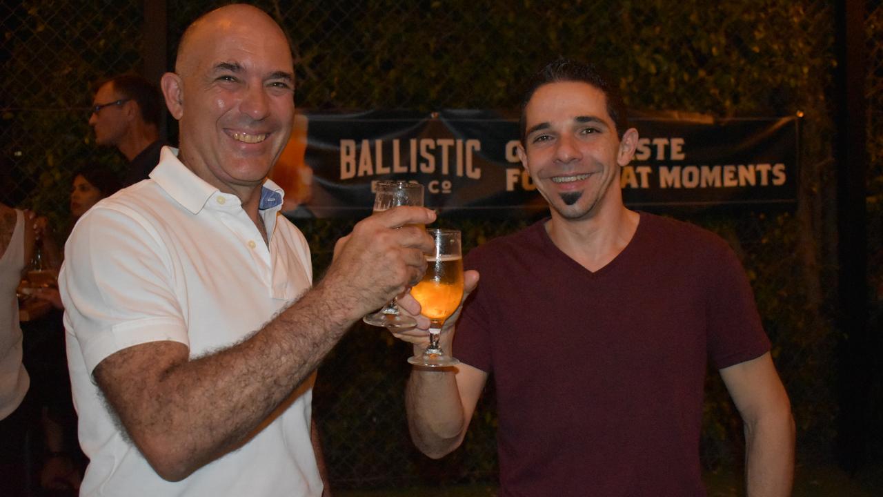 Allan Milostic of Cannon Valley and Tiago Ribeiro of Cannonvale at Ballistic Whitsundays' VIP launch. Picture: Kirra Grimes.