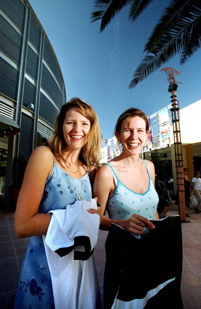 Sue Brewster and Angela Grange shopping at Harbour Town on opening day