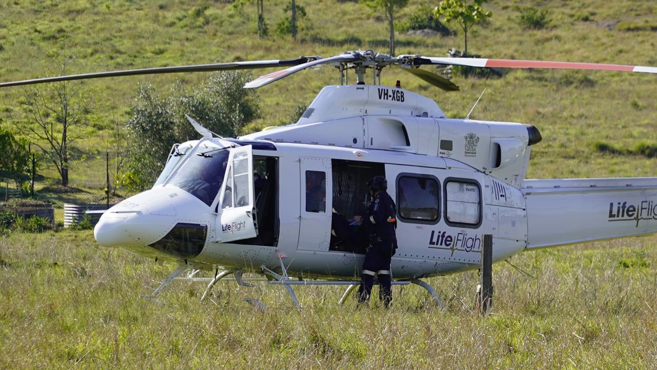 Rescue chopper on way to serious crash between motorbike, car