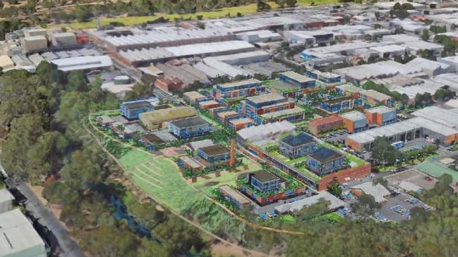 Concepts of a development planned at Thebarton to include homes overlooking the River Torrens. Picture: Supplied