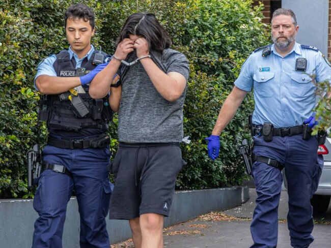 Three teenagers, including Massi Ahmadi (pictured), and two men aged in their 20s were arrested yesterday. Picture: NSW Police