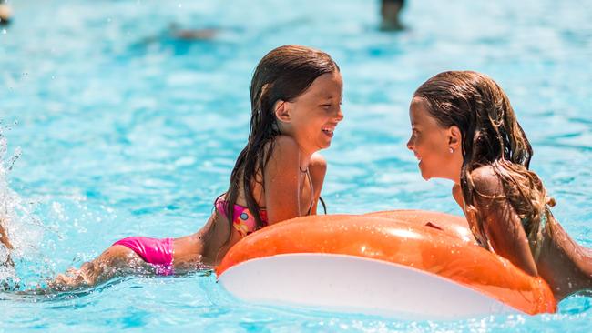 Generic image of two girls swimming in a pool. Picture: Getty Images