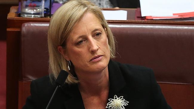 Katy Gallagher in the Senate Chamber. Picture: Kym Smith