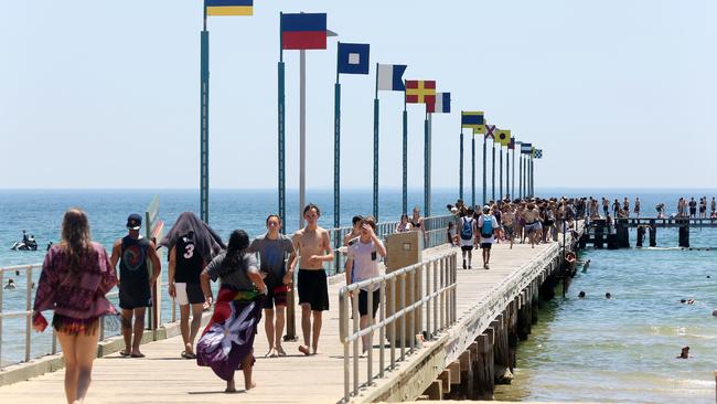 It’s not just the sun attracting people to Frankston pier. Picture: Janine Eastgate