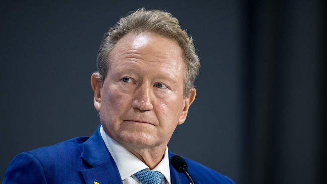 Andrew Forrest’s Fortescue last year claimed it was still working through the costs of hydrogen production on Gibson Island. Picture: AFP