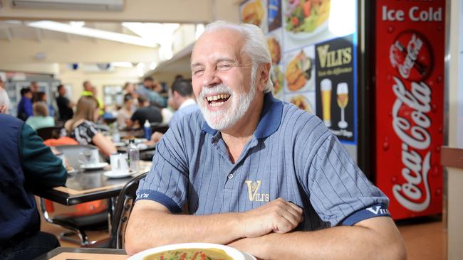 Lunchtime for Vili Milisits at the Vilis Cafe in 2014. Picture: Keryn Stevens
