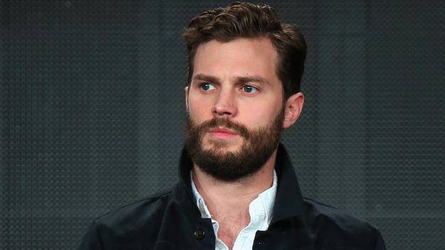 PASADENA, CA - JANUARY 07: Jamie Dornan speaks onstage about The Fall during the Netflix TCA Press Tour at Langham Hotel on January 7, 2015 in Pasadena, California. (Photo by Mark Davis/Getty Images for Netflix)