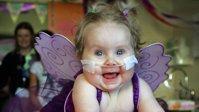 Pandora Humphries' first birthday at the Royal Childrens Hospital (RCH). Picture: Craig Borrow