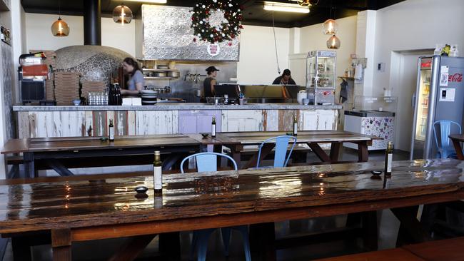 The ex-butcher shop seats about 40 at shared benches. Pictures: KIM EISZELE