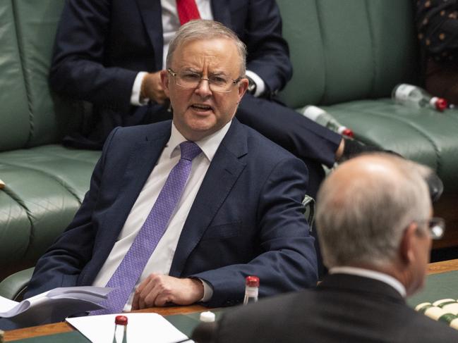 Opposition Leader Anthony Albanese during Question Time. Picture: NCA NewsWire / Martin Ollman