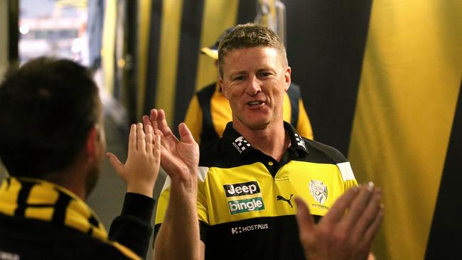 AFL Richmond vs. Melbourne (MCG) Damien Hardwick after the win (N) Picture: Wayne Ludbey