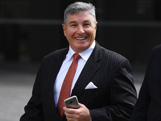 Tattersall's Club member Paul Hogan leaves Brisbane Supreme Court after the decision was handed down yesterday. Picture: Dan Peled/AAP