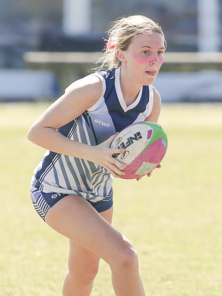 St Scholasticas V Rochedale Academy of Sport at the 2024 Gold Coast Titans All Schools Touch Football Picture: Glenn Campbell