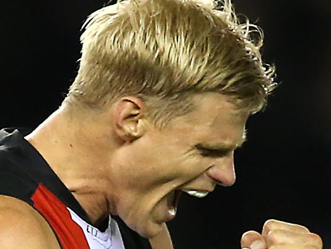 AFL Round 1: AFL Round 1: St Kilda v Melbourne .Pic Wayne Ludbey. Nick Riewoldt on the siren.