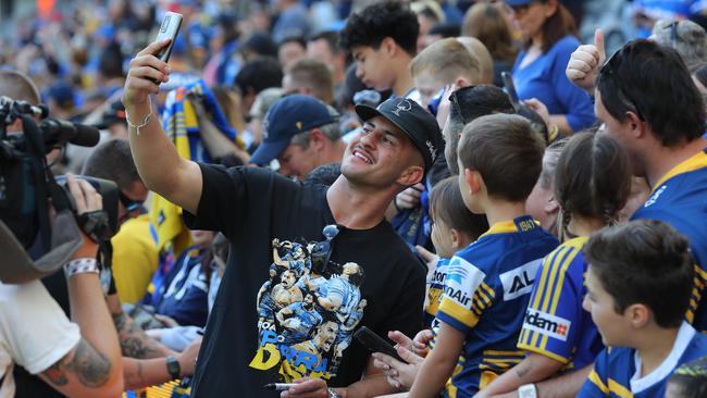 Brown is one of the most popular players at the Eels. Picture: Richard Dobson