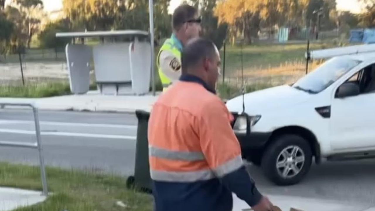 The errant goat was eventually apprehended. Picture: Cannington_Pol on Twitter.