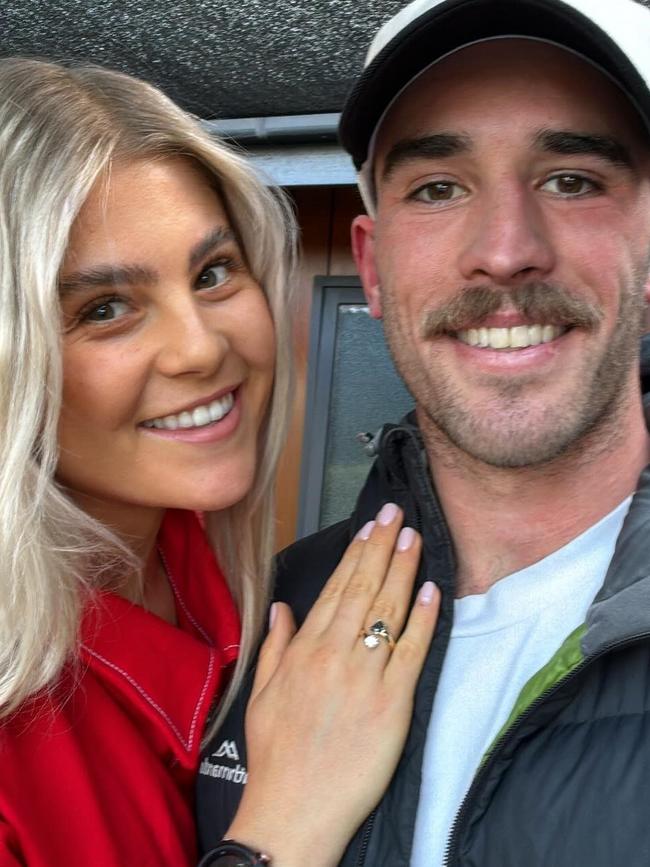 Madison Steer and Lachlan Murphy got engaged to his partner Madison Steer in August. Picture: Instagram