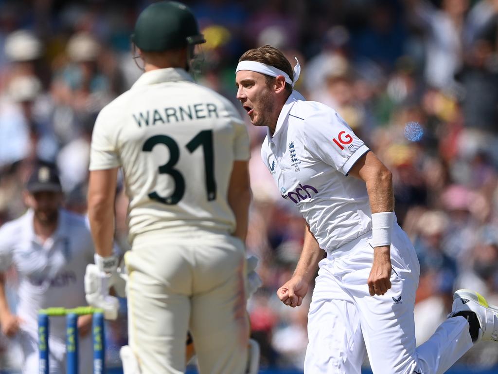 Stuart Broad was the arch nemesis of David Warner in Ashes battles. Picture: Stu Forster/Getty Images